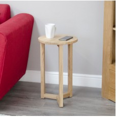 Opus Oak Round Occasional Lamp Table